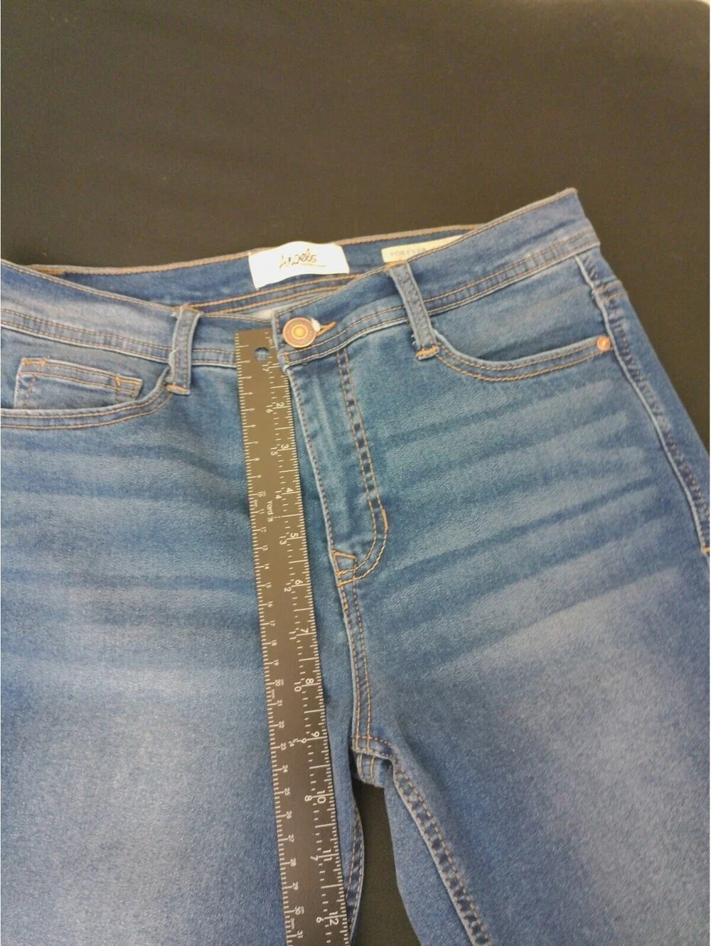 Angels Jeans Womens Blue Forever Young Convertible Size 8 Medium Wash Skinny Y2k